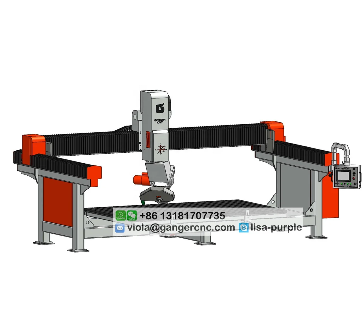  5 оси automaic cnc пила для резки камня Полировка фрезерные станки мостового типа GQ-3220D настольная раковина с ЧПУ плитки резак