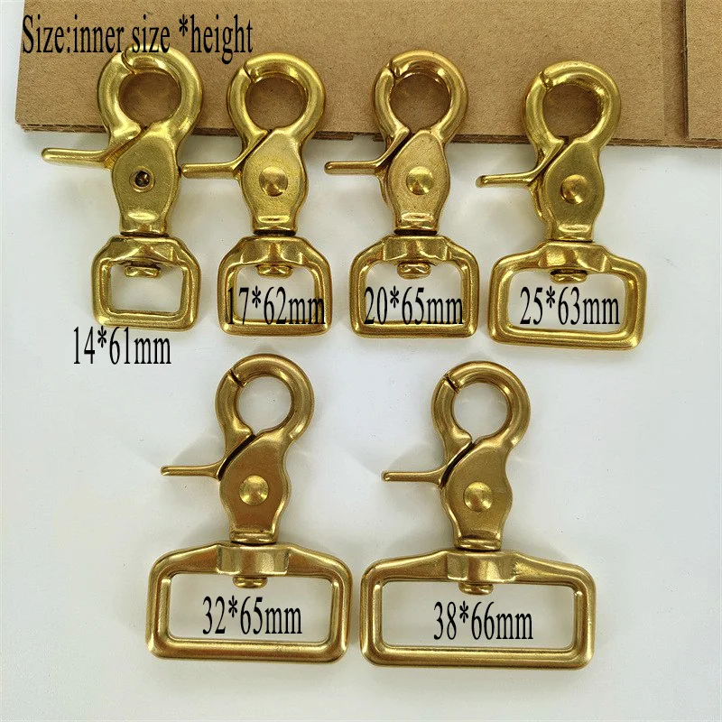 Hot sale custom  fastener gripper leather snap hook buckle metal trigger hook brass spring swivel lobster clasp snap hook