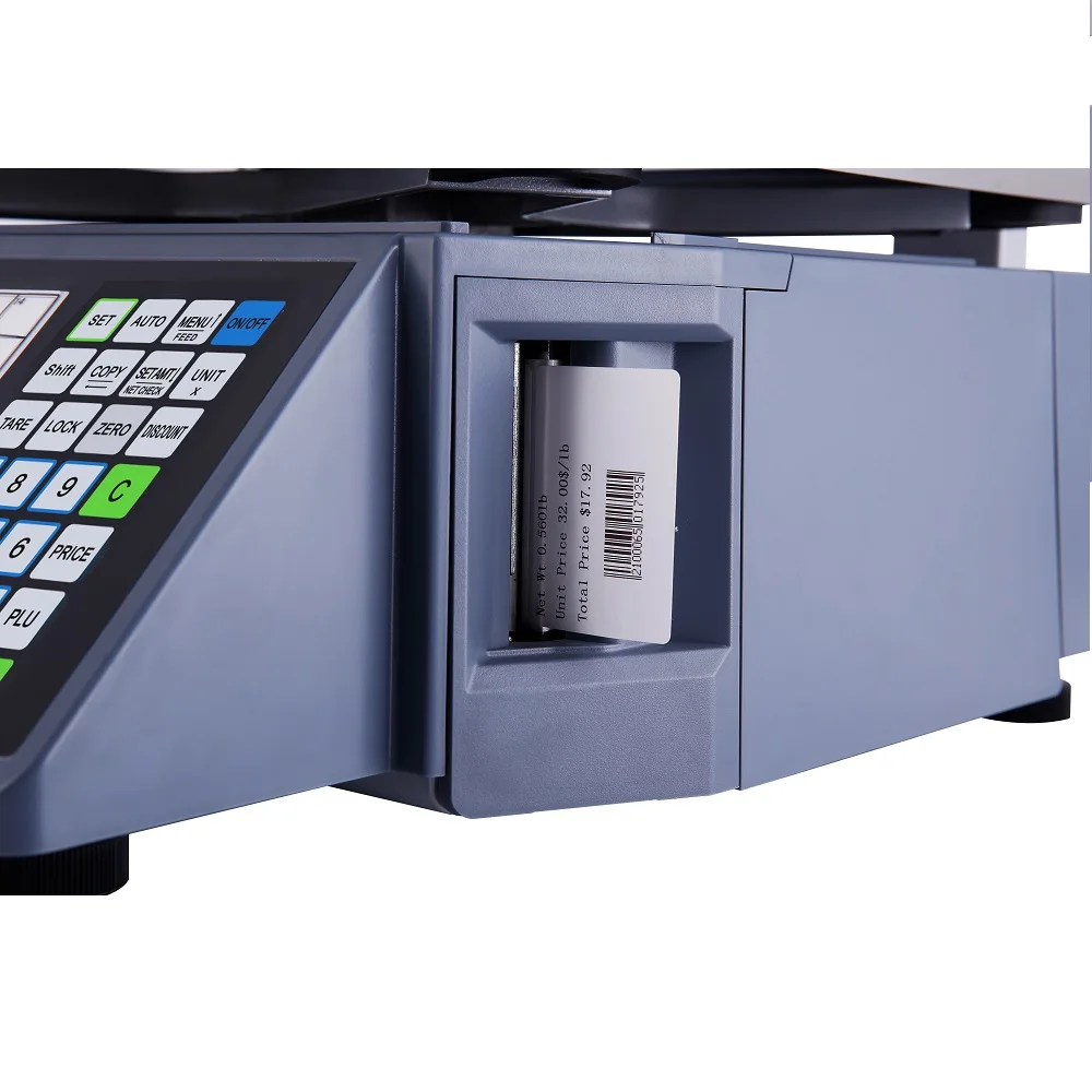 RS232 Lan Wireless Barcode Electronic Weighing Scale 30kg for Supermarket