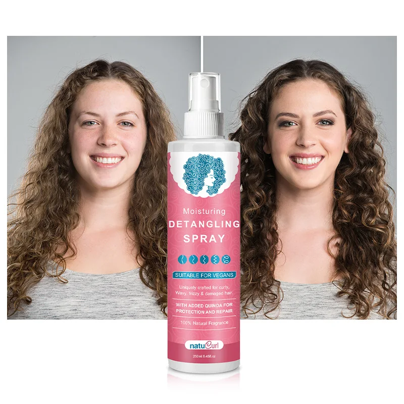 Private Label Curly Hair Products Moisturizing Hydrating Detangling Spray Hair Curl Detangle Spray For All Curly Hair
