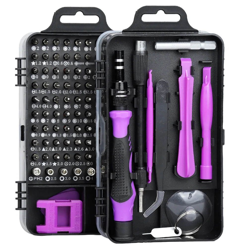 115 in 1  Screw Driver Kit Multipurpose Magnetic Bits Precision Screwdriver Set Home Computer Repair Tools