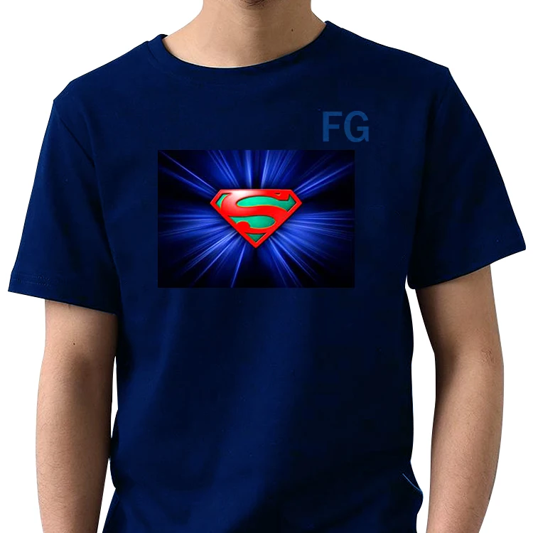 Sound Activated LED Tshirt Light Up EL Equalizer Music T-Shirt Man for Rock Disco Party