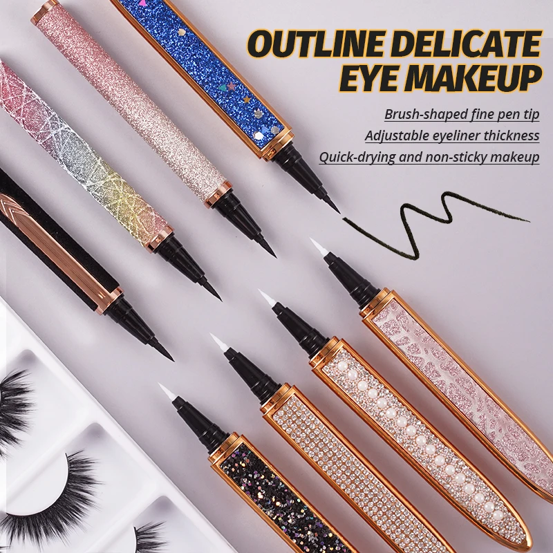 New Arrivals Private Label Eye Liner Adhesive Colored Eyelash Pencil Liquid Lashglue Lash Pen Eyeliner Glue Pen
