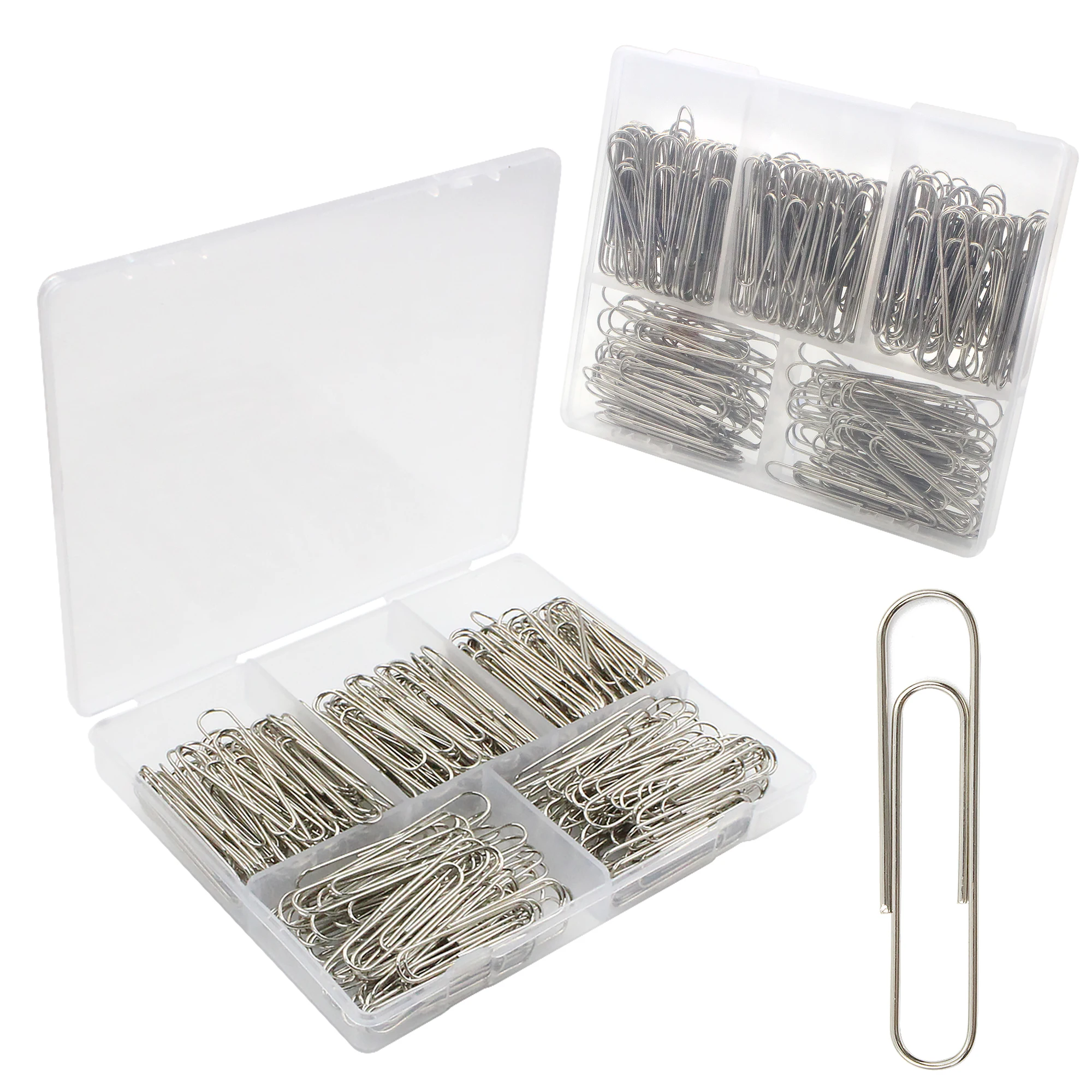 250pcs Paper Clips Silver Paper Clips Suitable Office School Daily Use Also Daily DIY Paperclip
