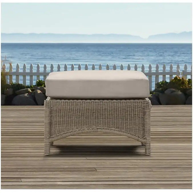 cheap resin wicker outdoor garden ottoman