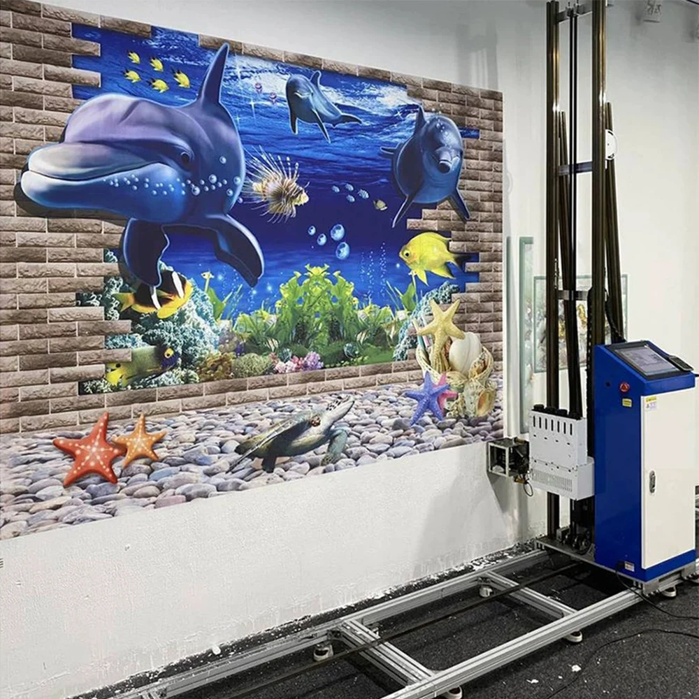 Outdoor 3D Wall Painting Machine with UV Ink Large 5D Advertising Spray Painting Equipment for Background Wall Printing Provided