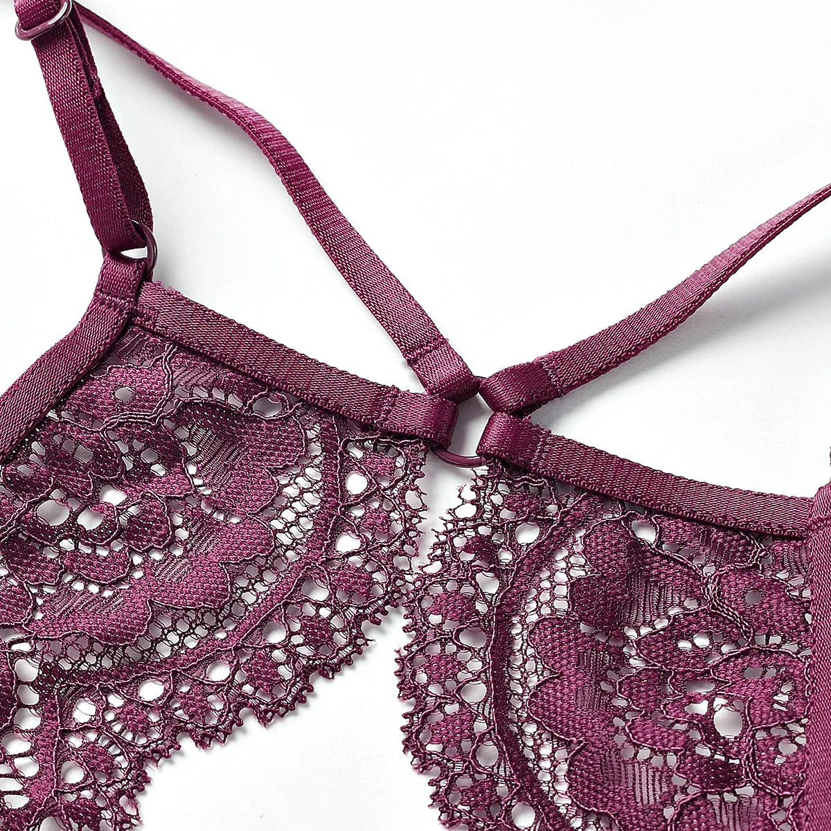 
Sexy lace bra suit Wire Free French bra with beautiful back and close underwear 
