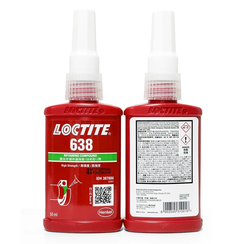 Henkel Loctite 638  50ml  green liquid  high strength Retaining compound adhesives&sealants  for metal