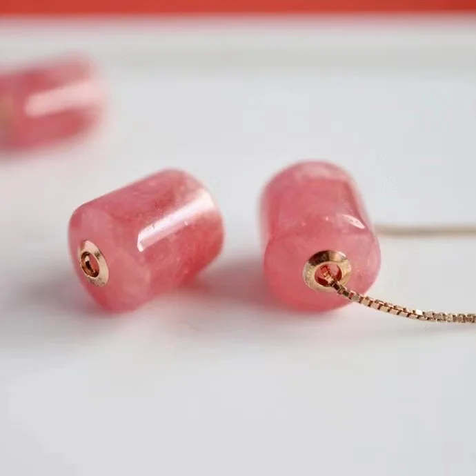 Customized Pure 18K Gold Pendant AU750 Fine Jewelry Gift Real Gold Peridot / Topaz / Aquamarine / Nephrite / Amber Pendant