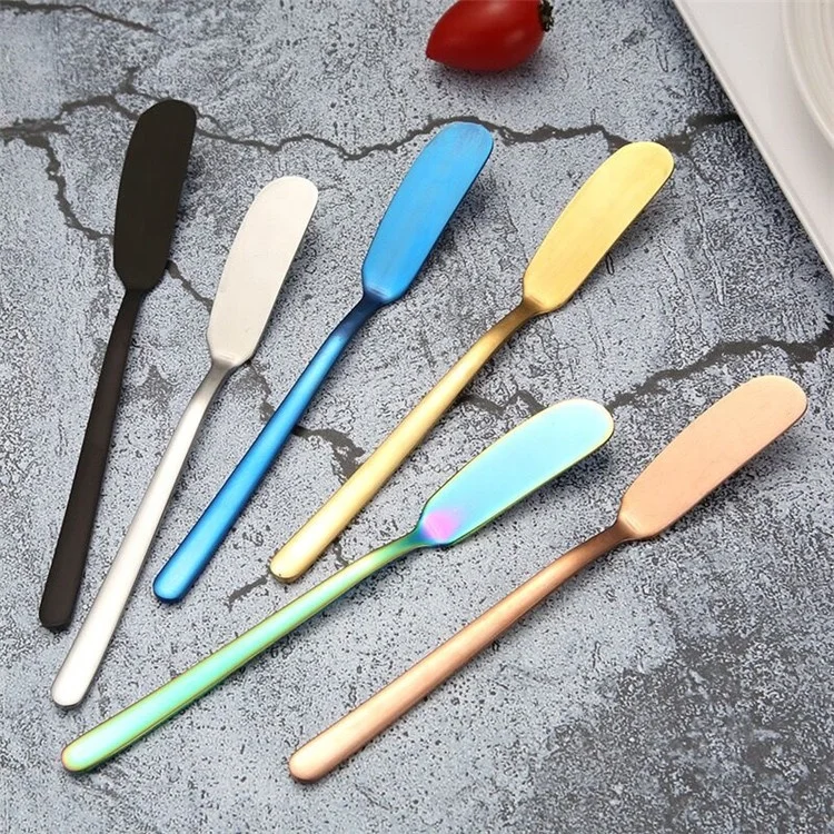  Multi-Color Stainless Steel Butter Knife spreader applicator Breakfast For Soft Cheeses And