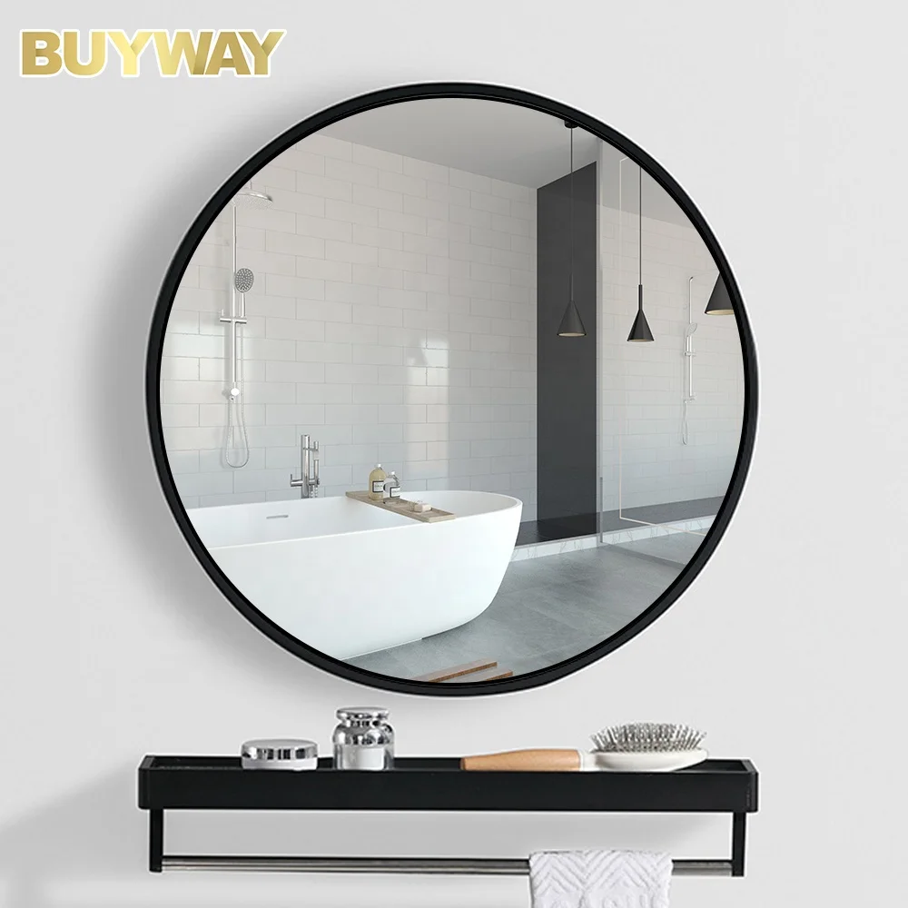 Superior Aluminum Alloy Framed Wholesales Mirror Customized Circle Shape Mirror Modern Stylish Decoration Bathroom Wall Mirror