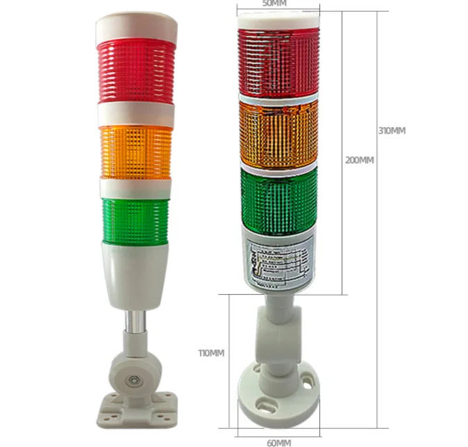 Led multi-layer warning light three-color indicator light Machine tool fault alarm tower light Buzze