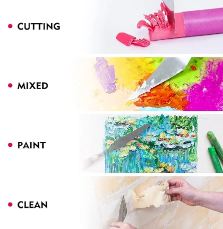 Professional Wood Stainless Steel Paint Knife Set Spatula Palette Knife For Oil Painting