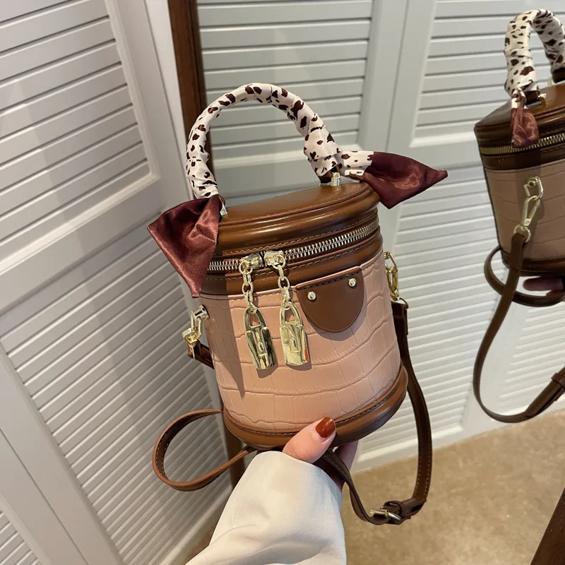 fashion designer silk scarf crocodile leather women hand bags ladies crossbody bag 2022 mini purse