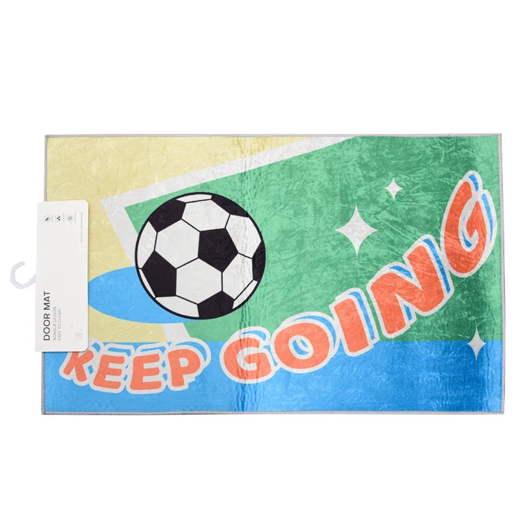 LATTLIV 2022 World Cup Football Field Design Non Slip Floor Rubber Mats Absorbent Bedroom Bathroom Door Rugs Bath Mats Set