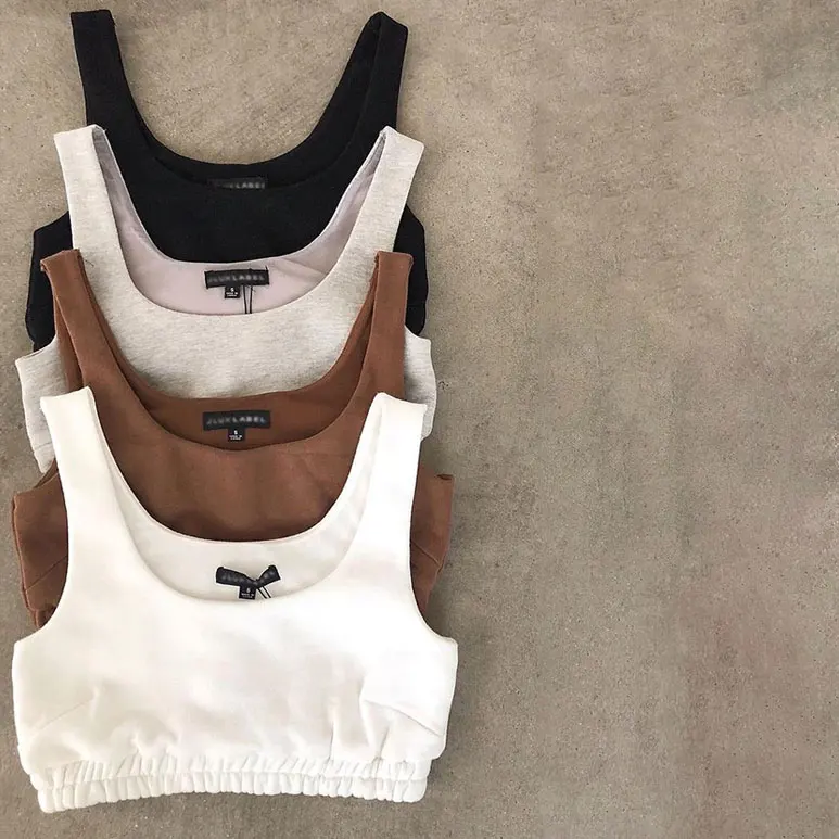 Wholesale Custom Women Active Wear Sports Bras Long High Neck Shockproof Inside Padded Quick Dry Yoga Sport Bra