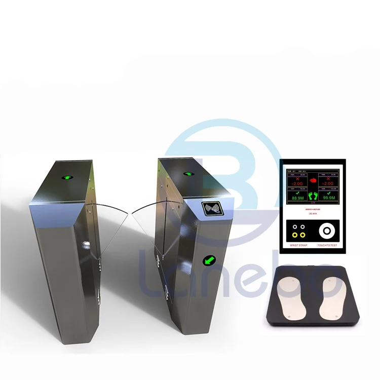 ESD system flap barrier ESD turnstile gate