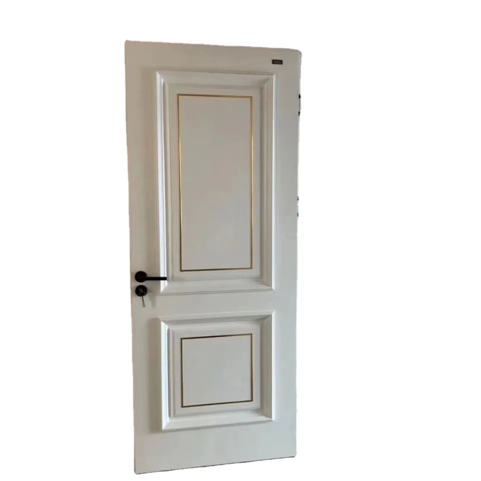 economic melamine PVC door skin  honeycomb core with frame door