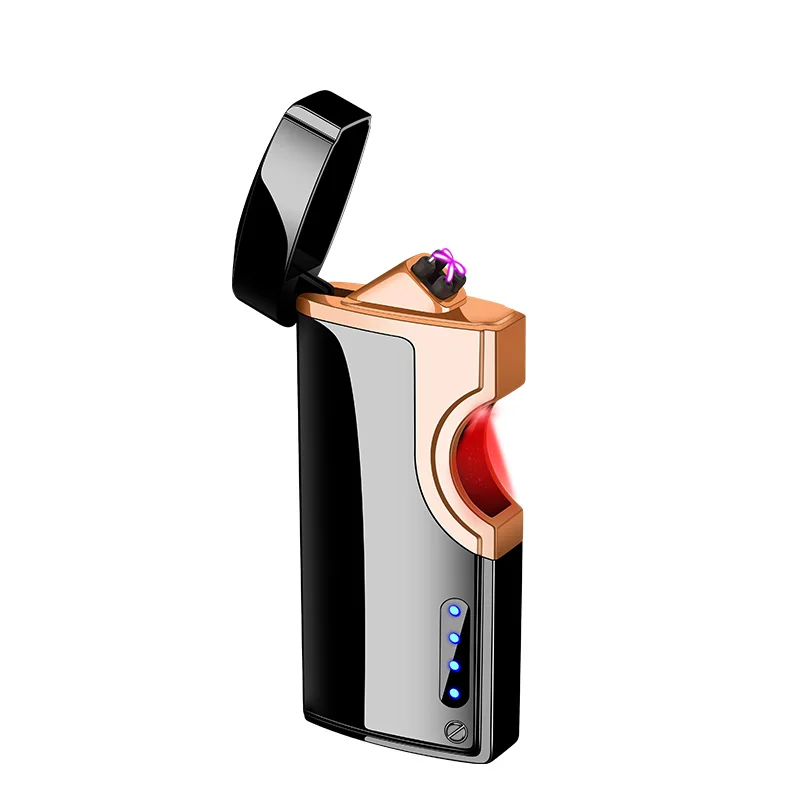 Laser double arc usb charging lighter infrared induction cigarette lighter with Power display