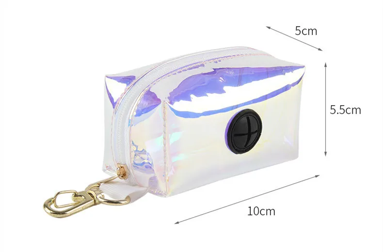 Clear Dog Poop Bag Holder for Leash Lightweight Dog Poop Bag Dispenser Dog Waste Bags Container with Clip for Walking