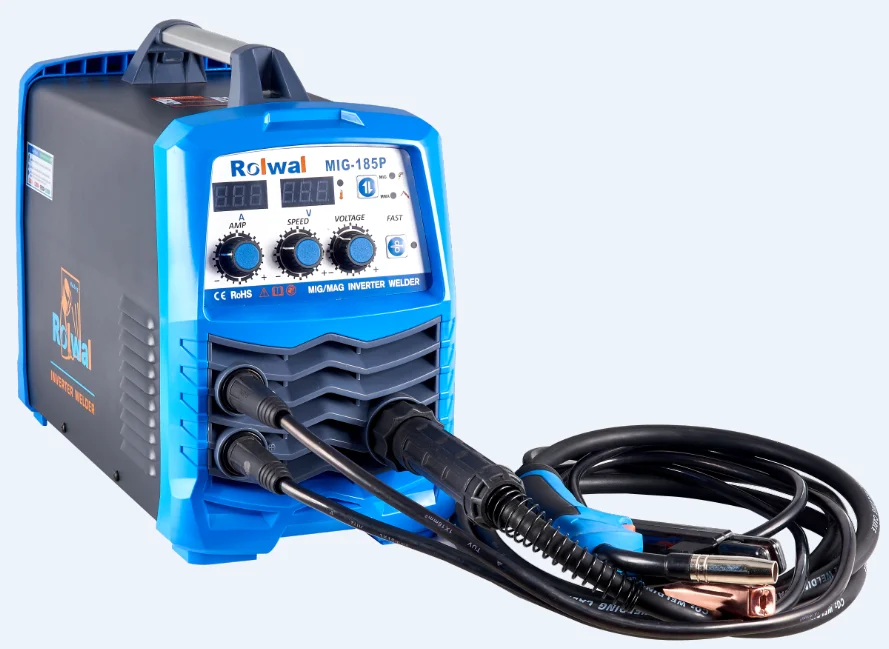 Rolwal Portable IGBT Gas Gasless Inverter Arc Co2 Soldadora Mig Mag Welding Plant Welder Machine 185 Amp 205 amp MIG Welders