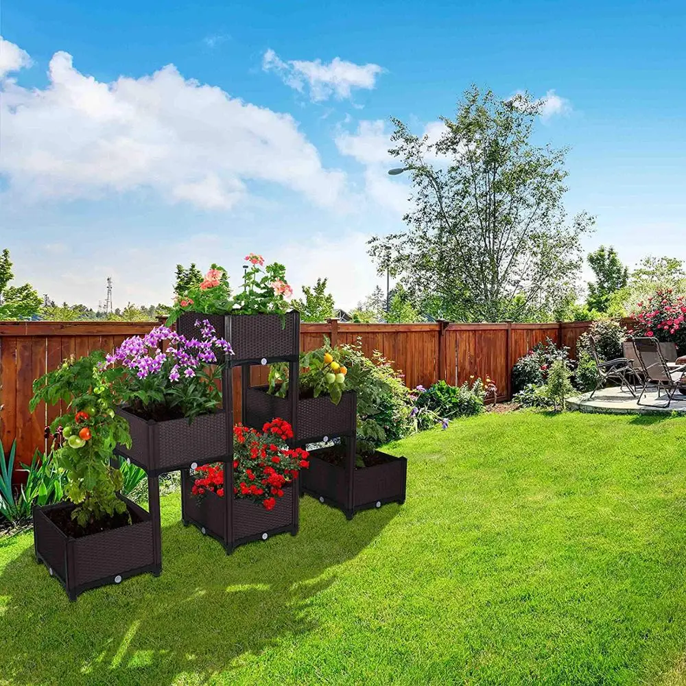 Raised Garden Seeding Beds Vertice Stand Patio Planter box Outdoor Flower Vegetable Tool