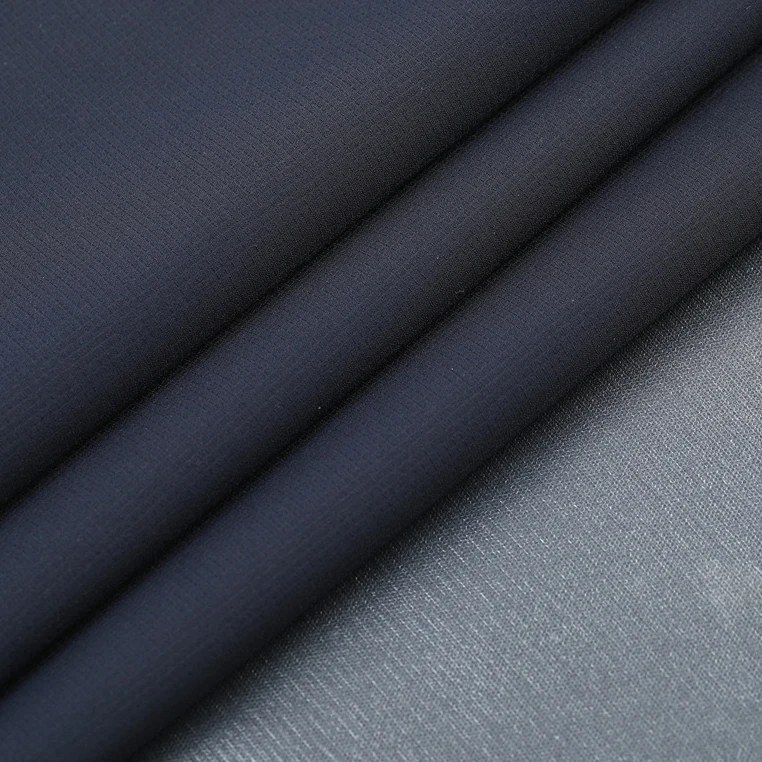 50D 0.15 Plaid POLY PONGEE Fabric Film waterproof and breathable down jacket ski suit pongee fabric