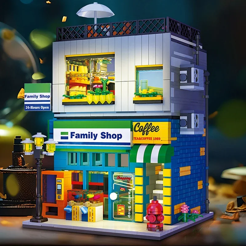 IN STOCK 89116 89117 MOC City Convenience Store Building Blocks Bricks Model Assembling Toys for Children Christmas Gift Set