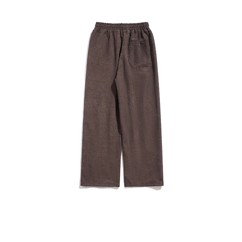 Wholesale Corduroy Pants Men Original New Style  Loose Drawstring Straight Solid Color Support Customization