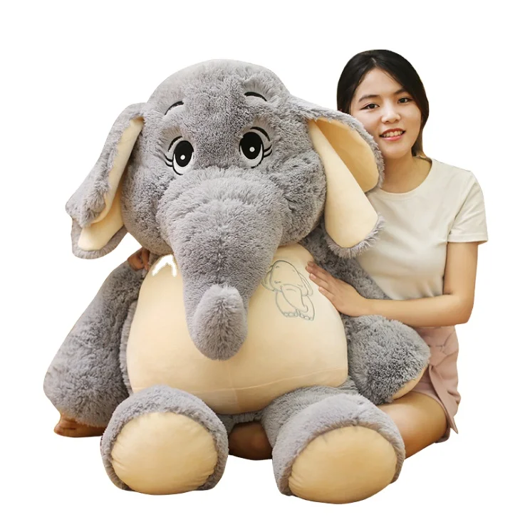 
elephant plush toy lovely plush toys soft big ear Grey elephant 