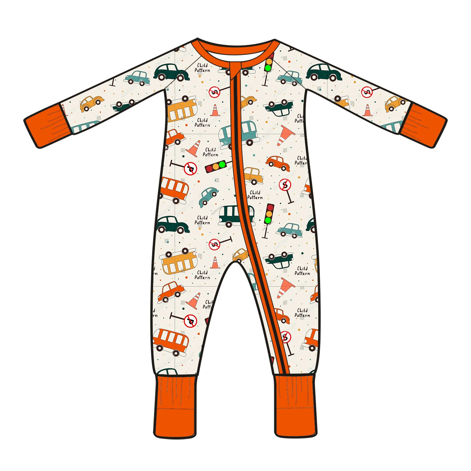 Comfortable Newborn Sleeper with Bamboo Viscose Two Way Zipper Long Sleeves and Folded Feet for Gentle and Cozy Fit