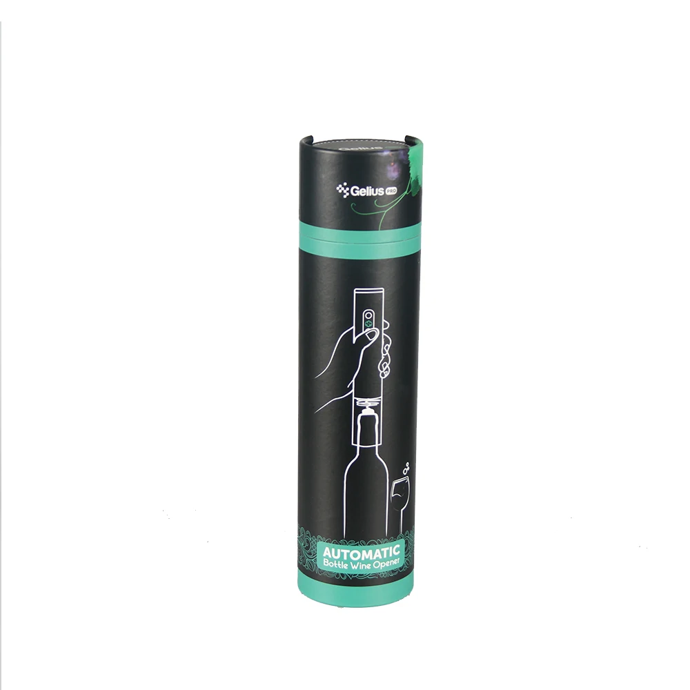 Eco Friendly Biodegradable Black Cardboard Cosmetic Container Paper Tube with Lid