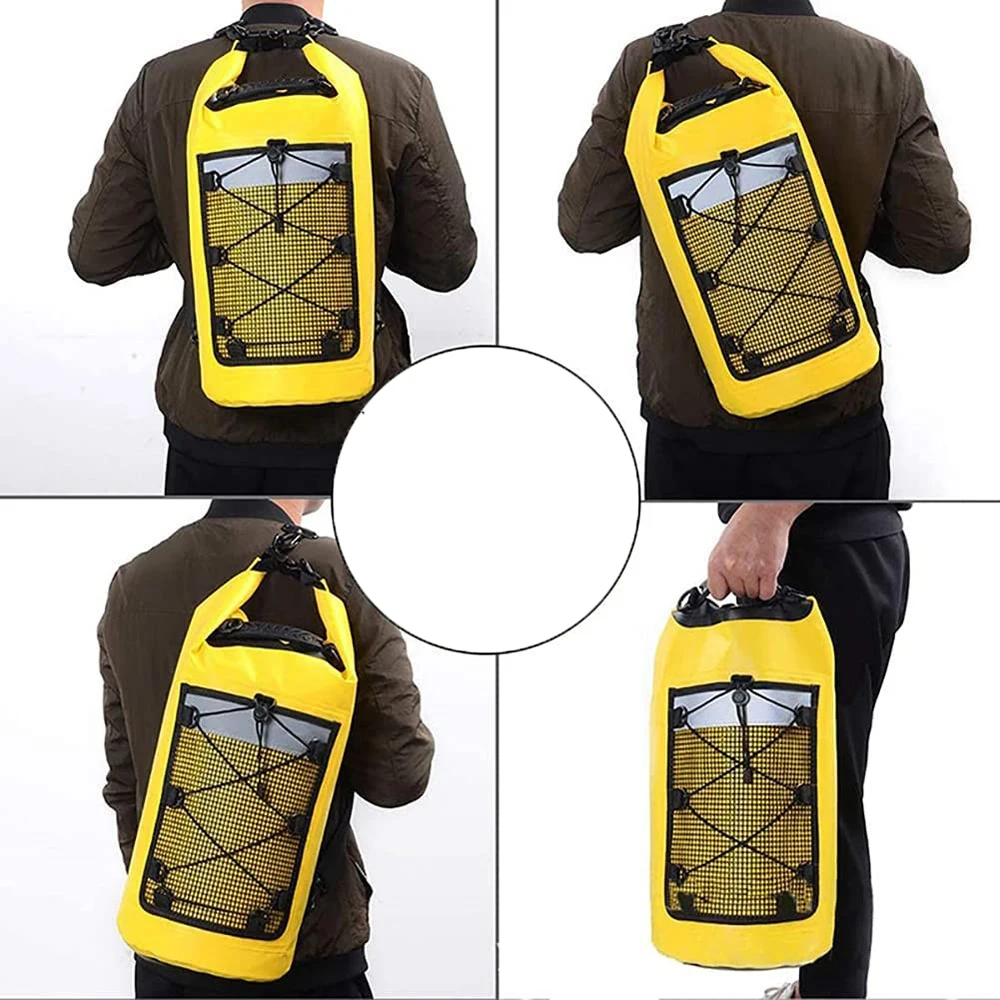 Custom Logo Waterproof Unisex Water Sports Fishing Boating Dry Backpack Swimming Floating Sack With Phone Case