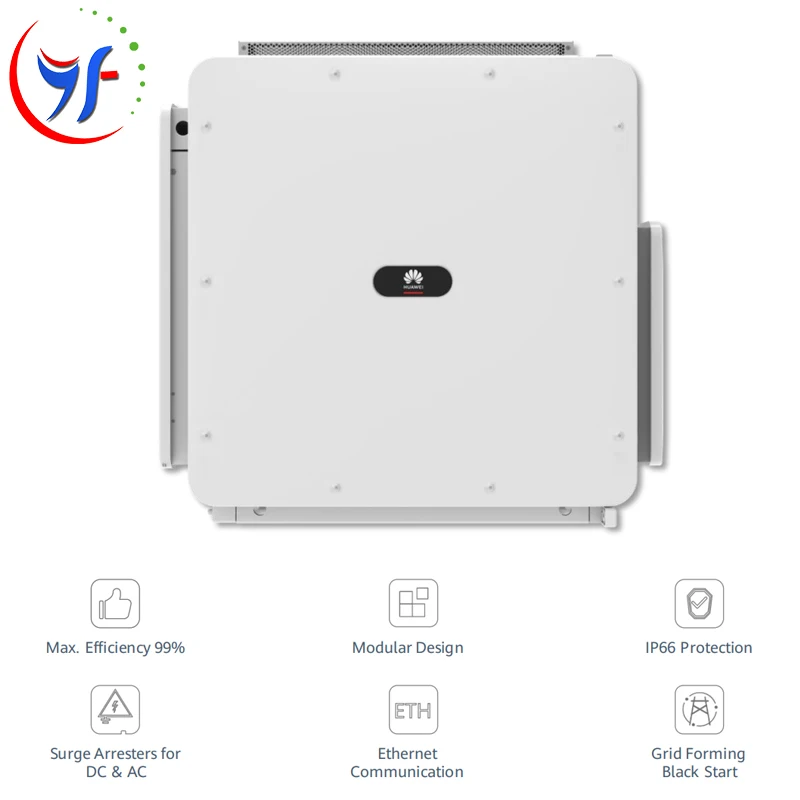 Huawe1  dcbox-9/5-h0 dc-dc lv panel  supports connections of up to nine Smart Rack controllers to five Smart PCS units