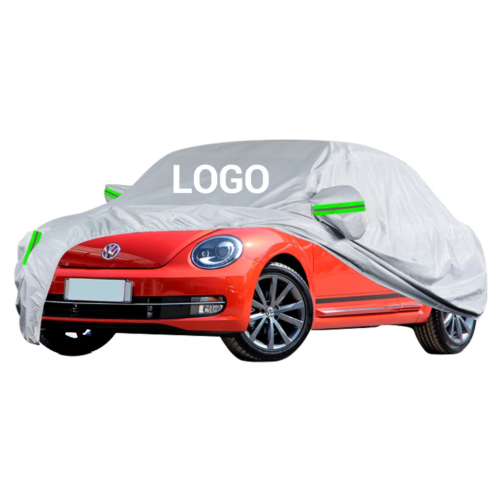 Car outdoor waterproof and dustproof UV resistant silver cover for beetles and other small vehicles