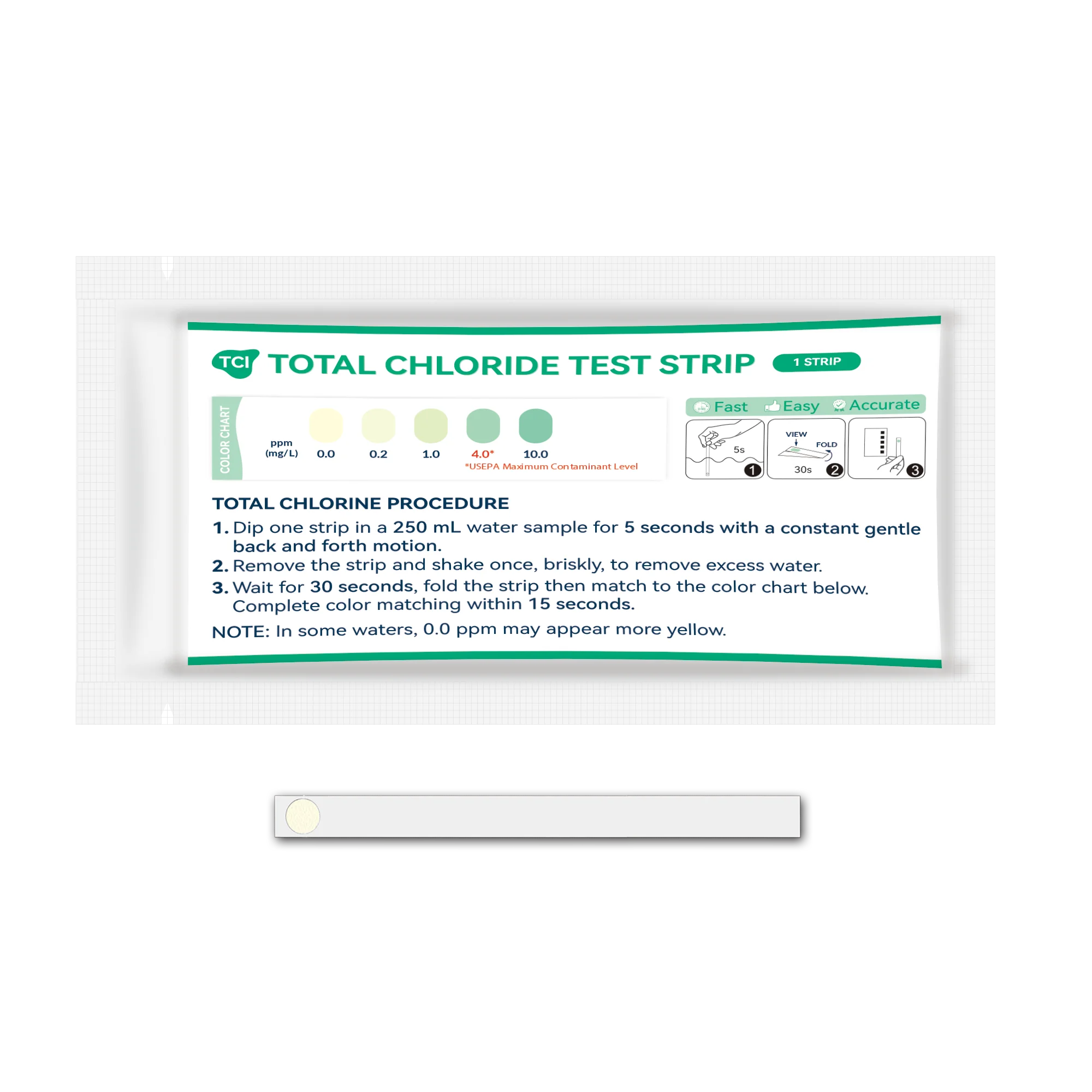 New  Water Quality Testing Paper Water quality Total Chlorine testing strips