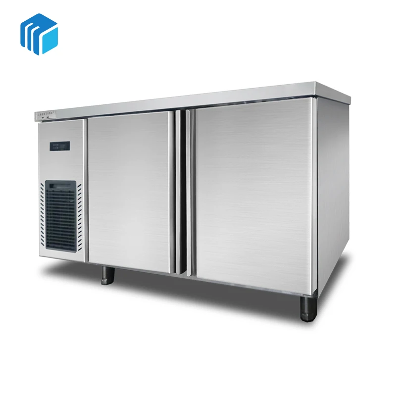 Personalized Blu-ray workbench Commercial Refrigeration Equipment Double Door Fridge / Workbench Chiller /Under Bar Refrigerator