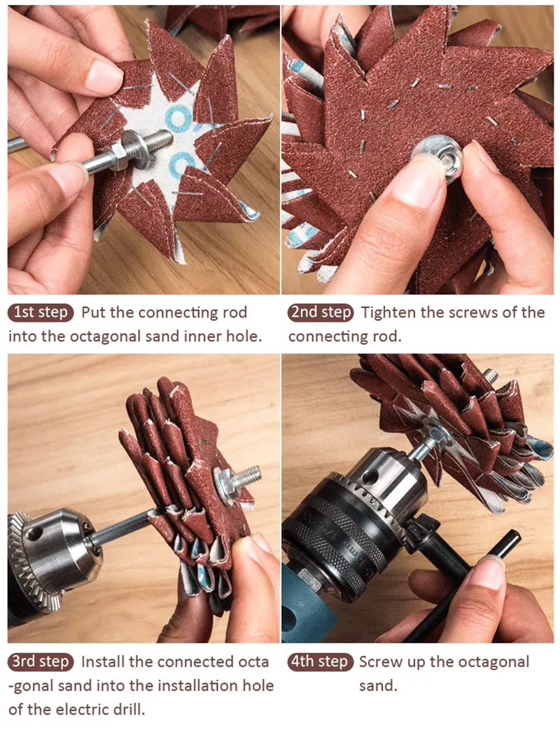 5Inch 125mm Octagonal Abrasive Sandpaper Sanding Disc sand disc for wood deburring or polishing