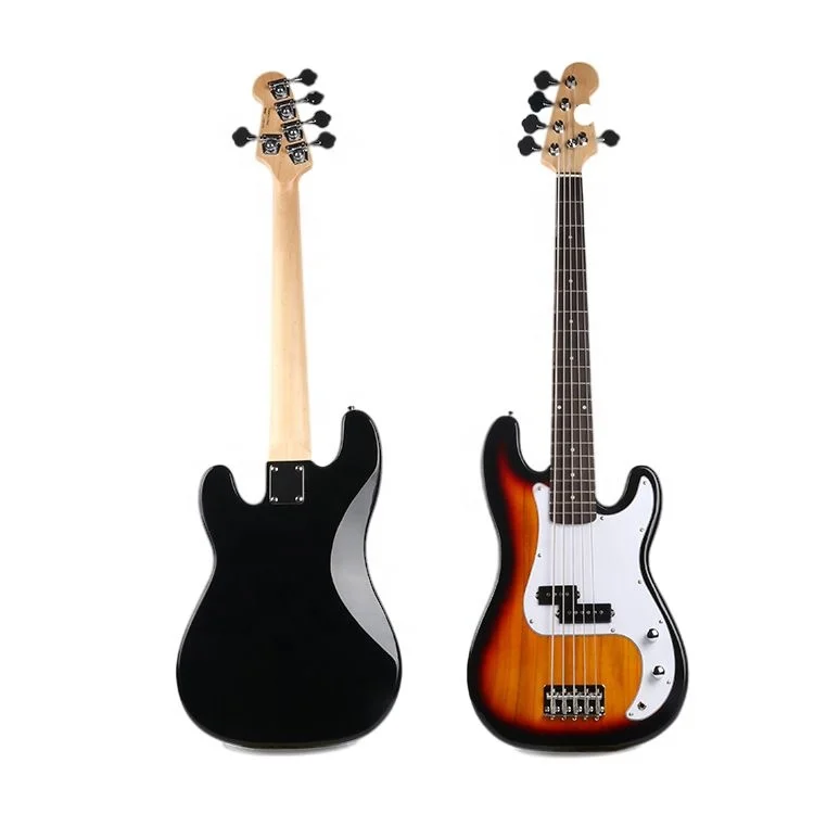 China Musical Instruments Factory Oem Custom Brand Service Cheap Beginner 5 String Electric Bass Guitar