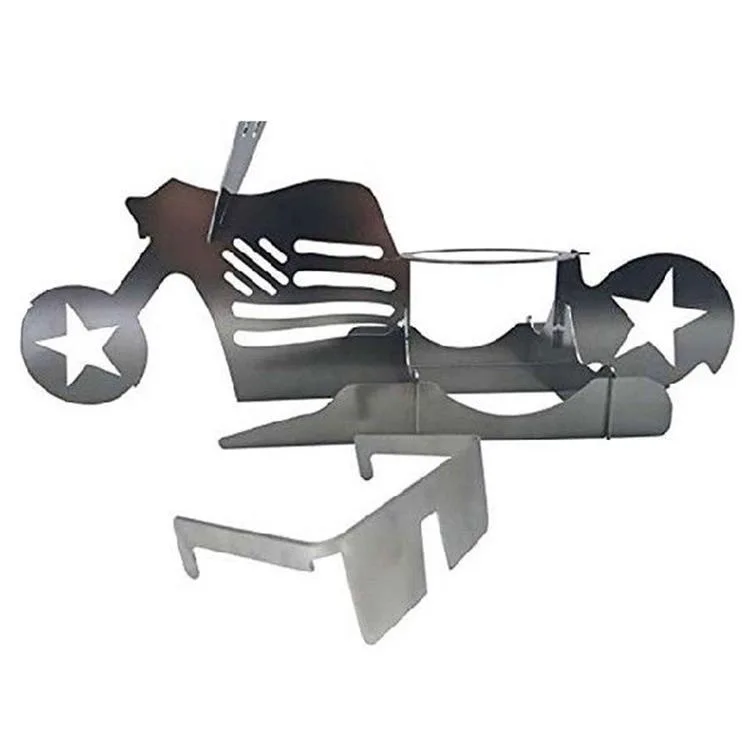 Explosive motorcycle Stainless Steel 201BBQ Grill Turkey Grill Chicken Portable five-pointed Star Hole Head Barbecue Outdoor