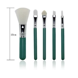 Drop shipping mini 5 piece eye shadow blush brush makeup tool custom face vegan red makeup brush set