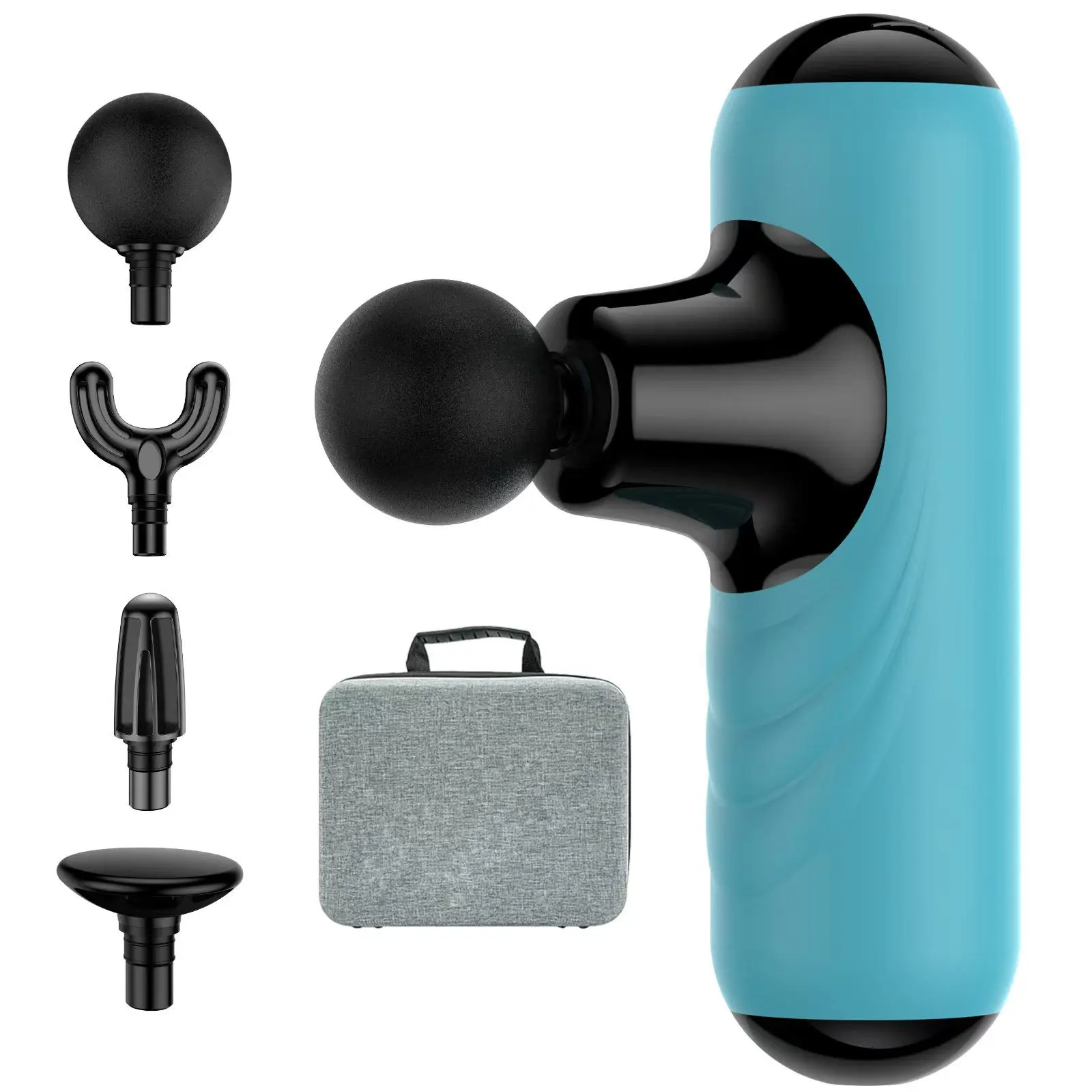 Healthpal Pro Double Head High Quality Handheld Deep Tissue Vacuum Shape Body Massager Gun Vibrator Tools with Handle for Muscle