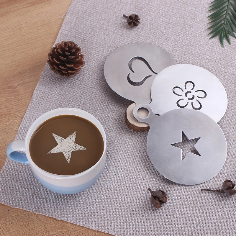 
Customized design metal coffee stencil/cappuccino stencil 