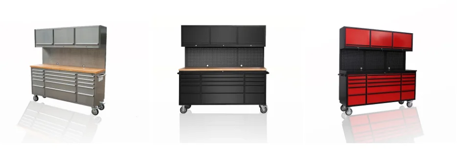 Hyxion 72 inch black tool chests cabinets