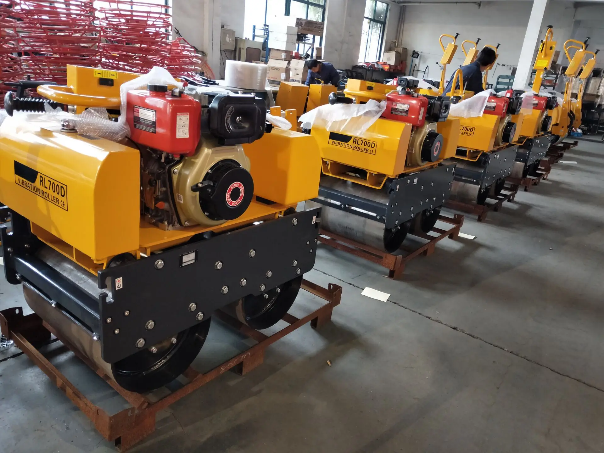 Small Mini Double Drum Soil Asphalt Concrete Vibratory Road Roller Compactor Machine With  Hydraulic Water Cooled Diesel Engine