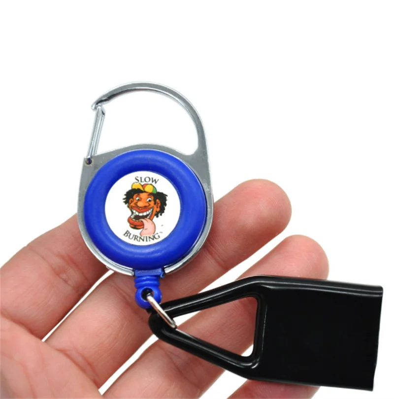 Hot Selling Silicone Sticker Lighter Leashes Safe Stash Clip Retractable Keychain Holder Customize Logo Smoking Accessory