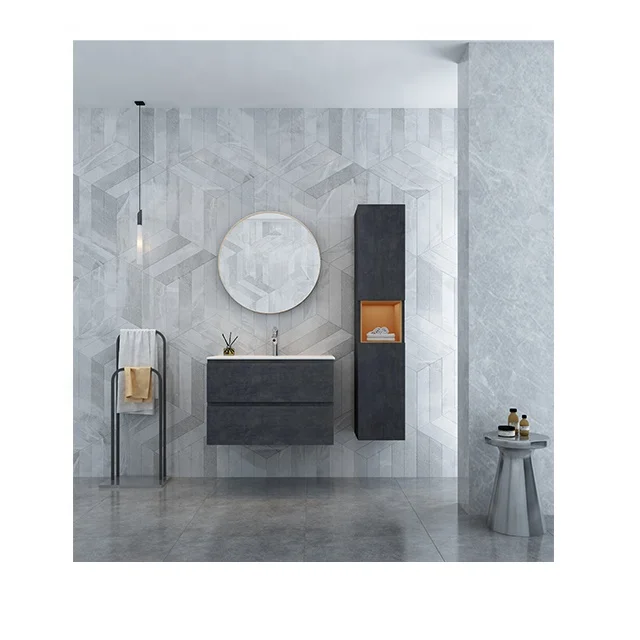 
European hot selling customized pvc modern bathroom vanity 