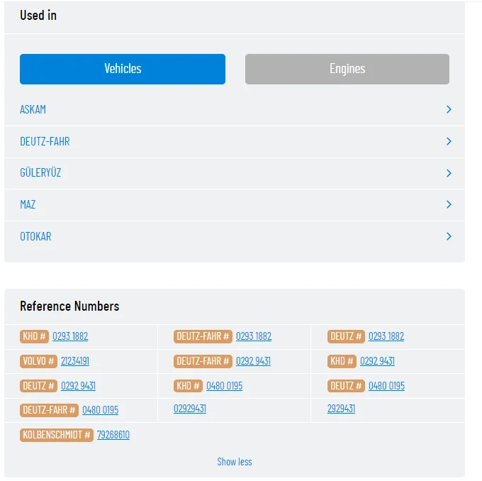 ORIGINAL KS Crankshaft Bearing main bearing 79268610 02931882 21234191 02929431