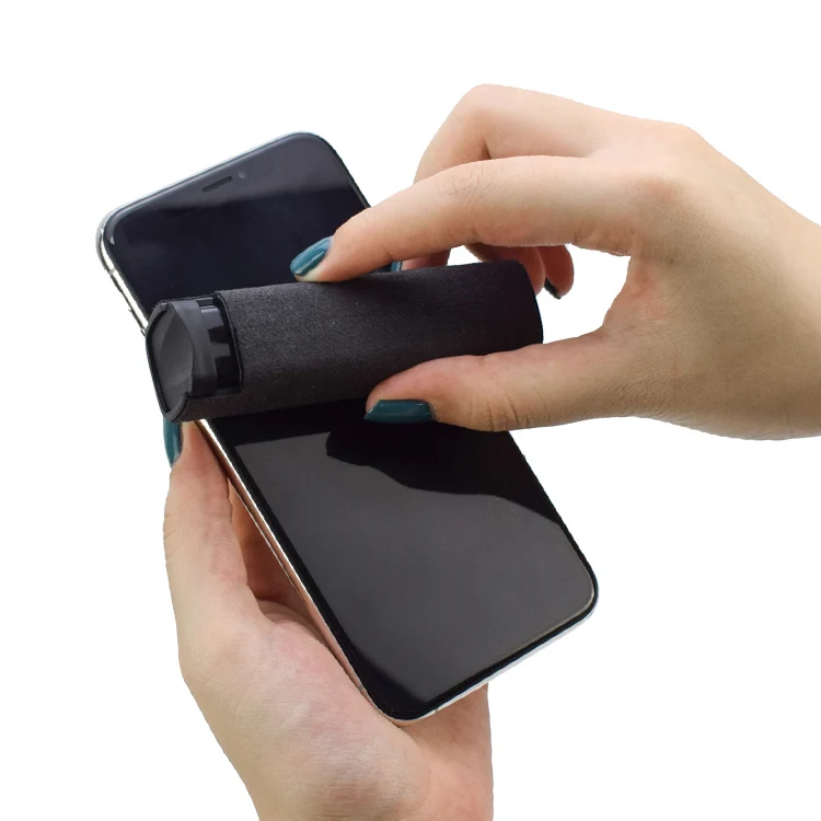HelloWorld Newest 2 In 1 Cell Phone Screen Cleaner With Microfiber Cloth Mobile Phone Screen Kit Cleaner Spray