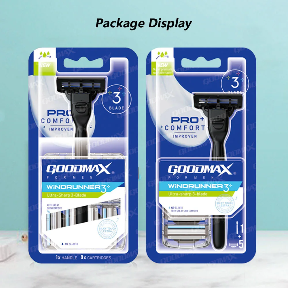 New Best Triple Blade Shaving Razor Rubber Men System Safety Razor